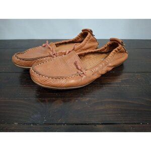 Hush Puppies Flex Ceil Brown Leather Slip-on Loafer/Pre-owned, Sz. 8M